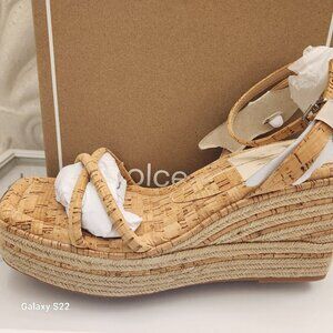 Dolce Vita "Elvia" Cork Ankle Strap Platform Wedge Espadrilles. NIB. Size 11
